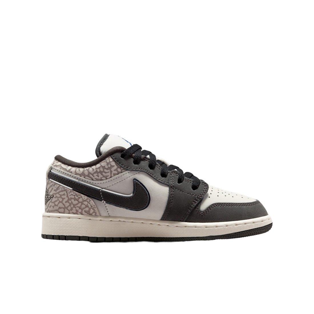 Jordan 1 Low SE "Sail/Deep Pewter/Gamma Grey/Game Royal" Grade School Boys' Shoe - SAIL/PEWTER/GREY/ROYAL